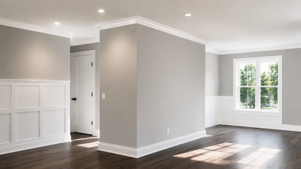 Professional painter applying a clean coat